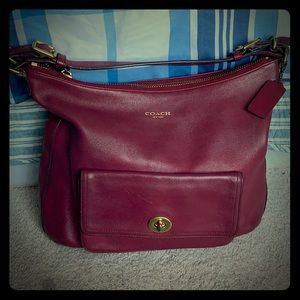 Coach Maroon Hobo Bag